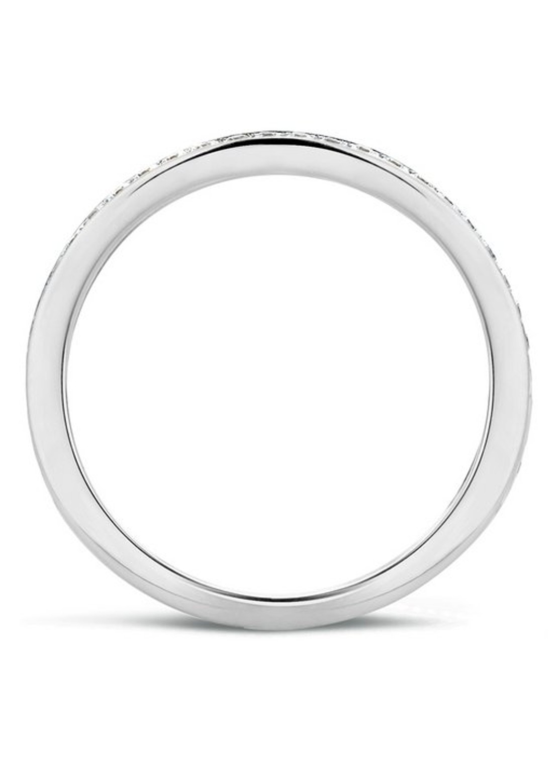 Blush Ring van 14 karaat witgoud met zirkonia 1119WZI - detail witgoud