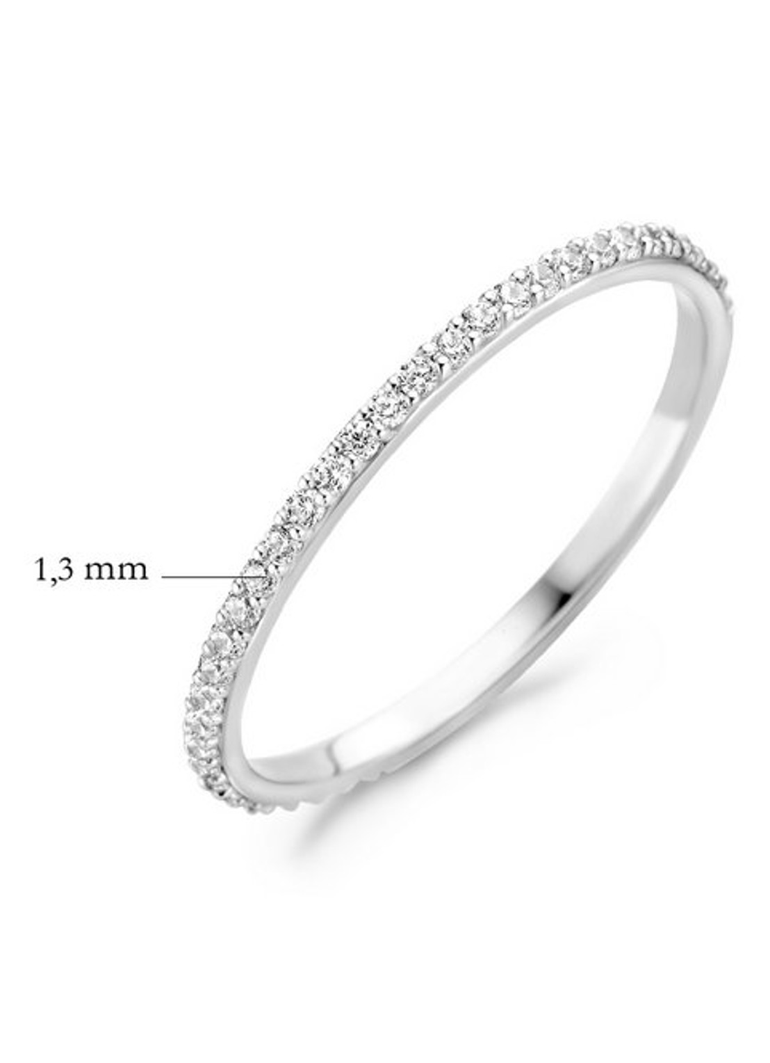 Blush Ring van 14 karaat witgoud met zirkonia 1201WZI - detail 4 zilver