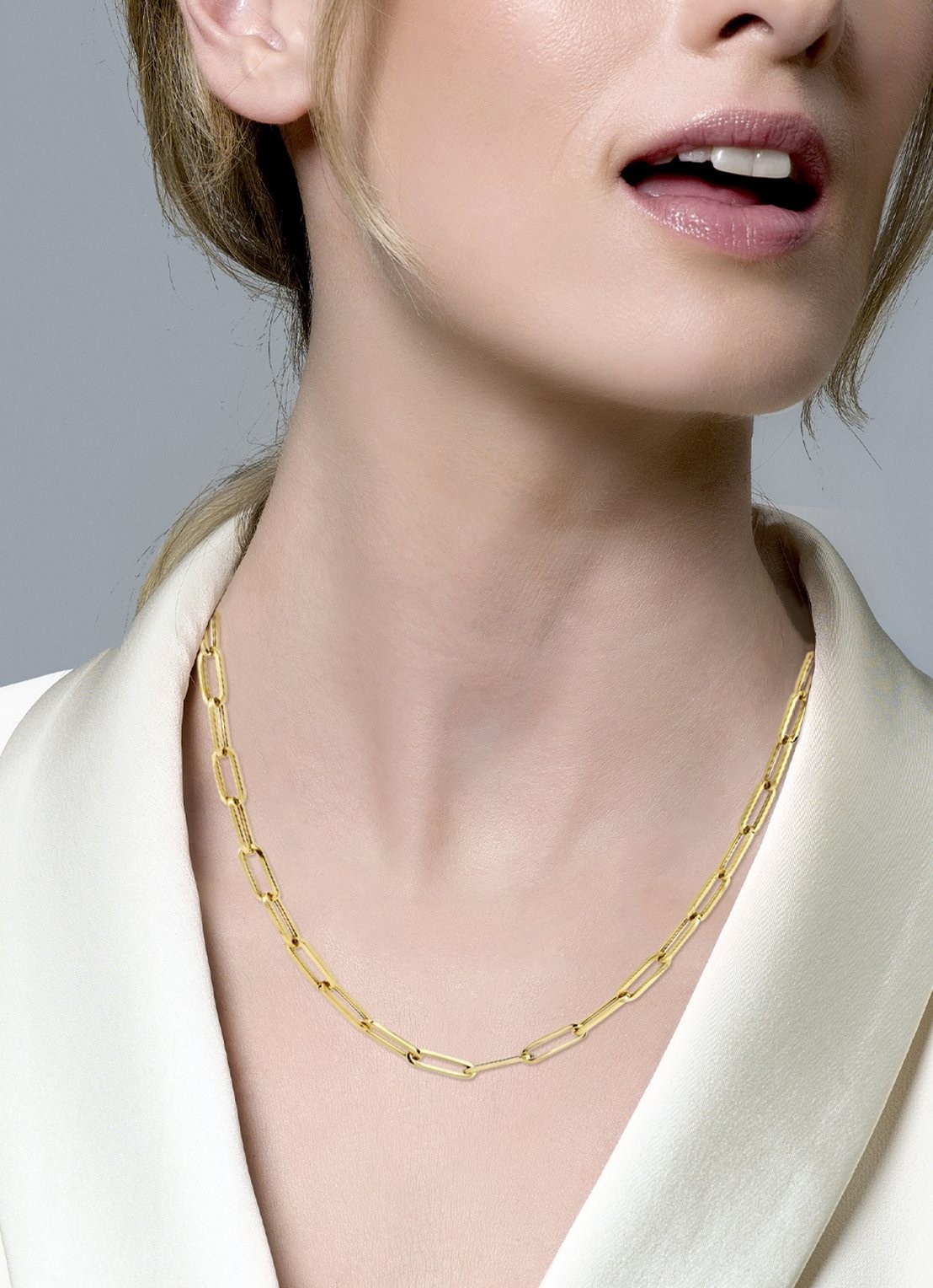 Blush Schakelketting van 14 karaat geelgoud 3101YGO - voorkant 4 geelgoud