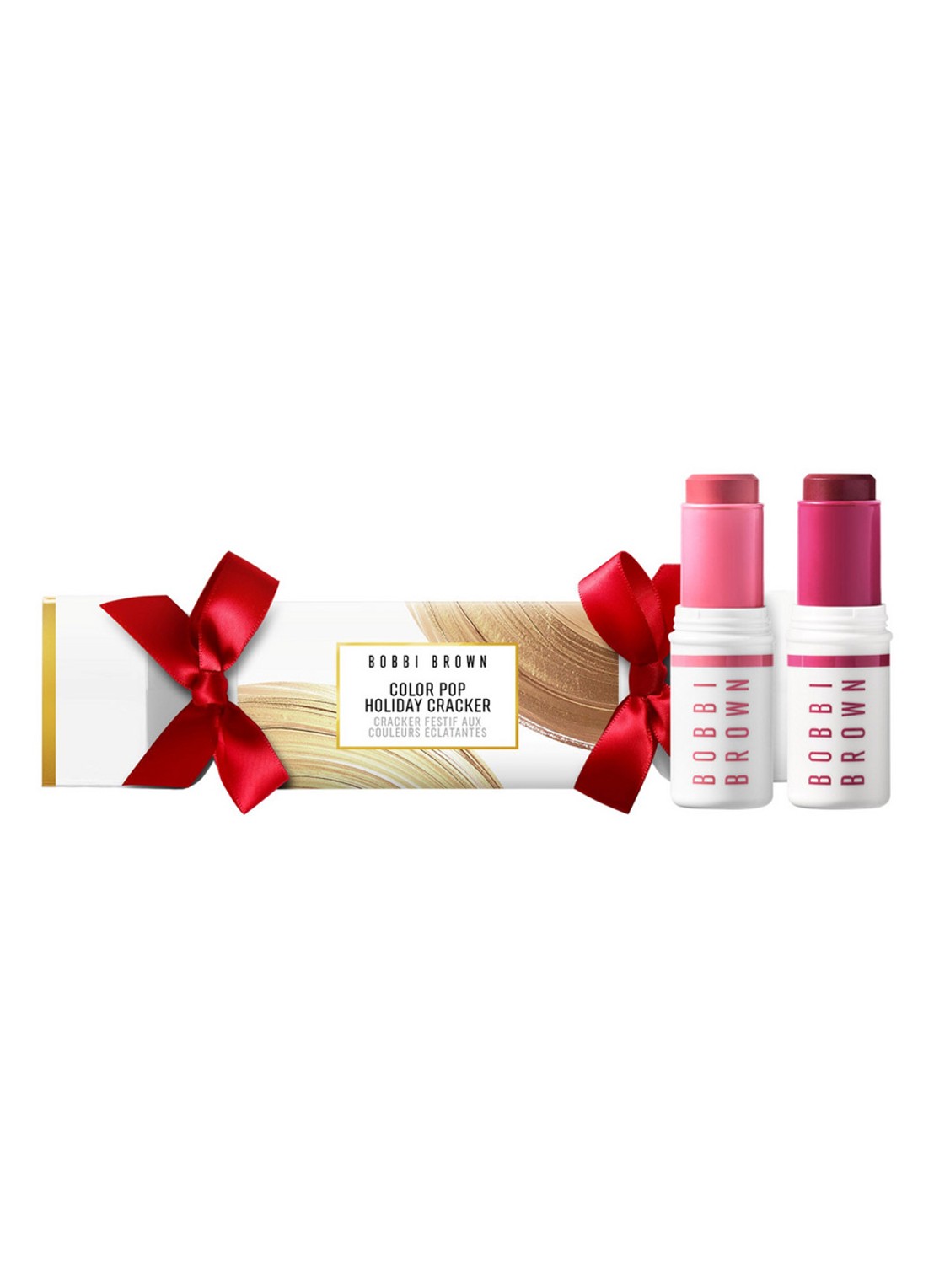 Bobbi Brown Color Pop Holiday Cracker Skin Enhancer Multi-Stick Duo Set - make-up set - voorkant cheeky pink | plum envy