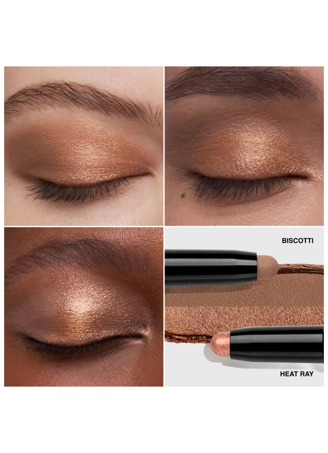 Bobbi Brown Dual-Ended Long Wear Cream Shadow Stick - oogschaduwstick - detail 2 biscotti / heat ray