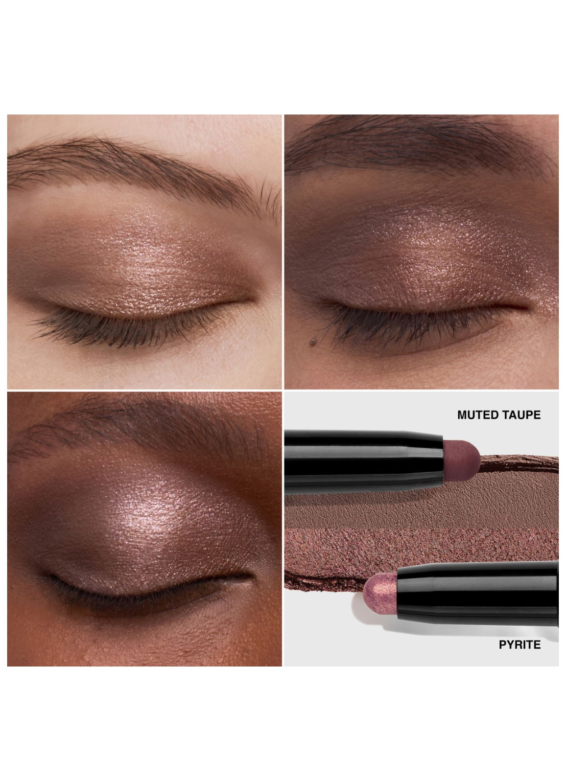 Bobbi Brown Dual-Ended Long Wear Cream Shadow Stick - oogschaduwstick - detail 4 muted taupe / pyrite