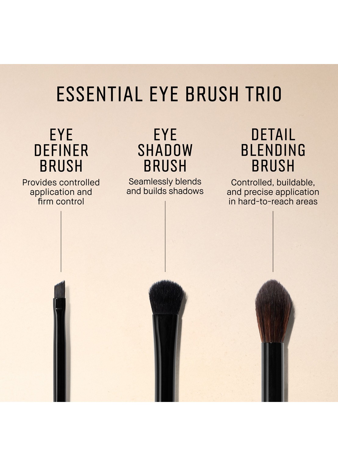 Bobbi Brown Essential Eye Brush Trio Essentiële set van 3 oogkwasten - make-up set - detail 3 undefined
