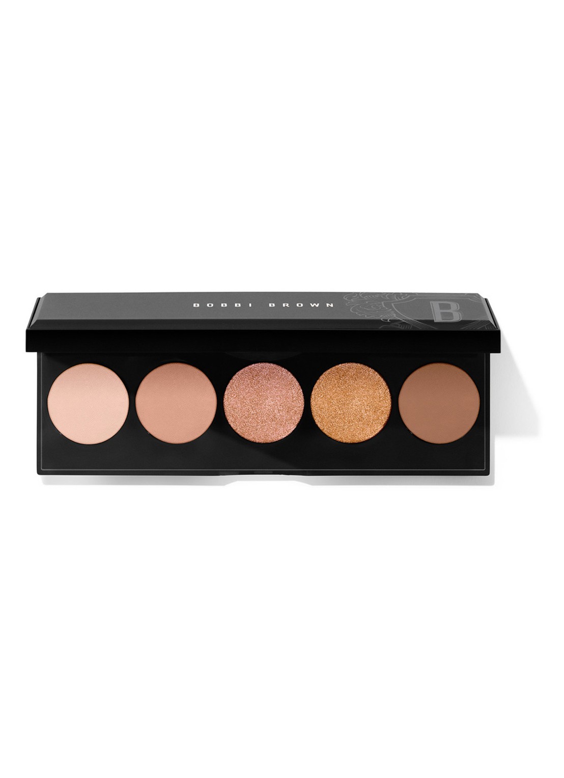 Bobbi Brown Eyeshadow Nude - oogschaduw palette - voorkant 201 peach nudes