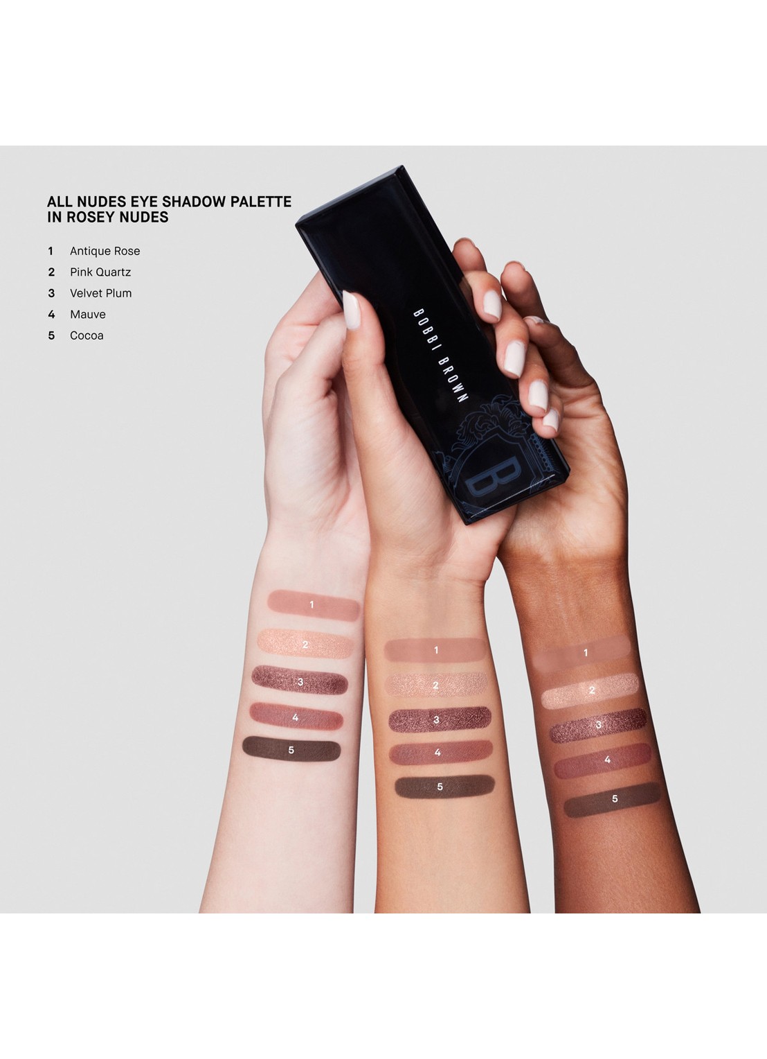 Bobbi Brown Eyeshadow Nude - oogschaduw palette - detail 5 401 rosey nudes
