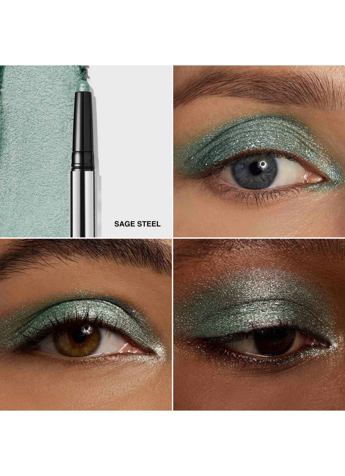 Bobbi Brown Molten Metal Shadow Stick - oogschaduwstick - achterkant 2 sage steel