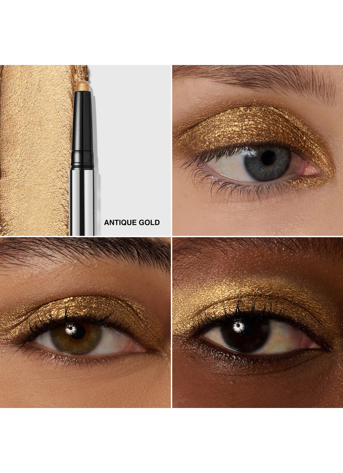 Bobbi Brown Molten Metal Shadow Stick - oogschaduwstick - achterkant 2 antique gold