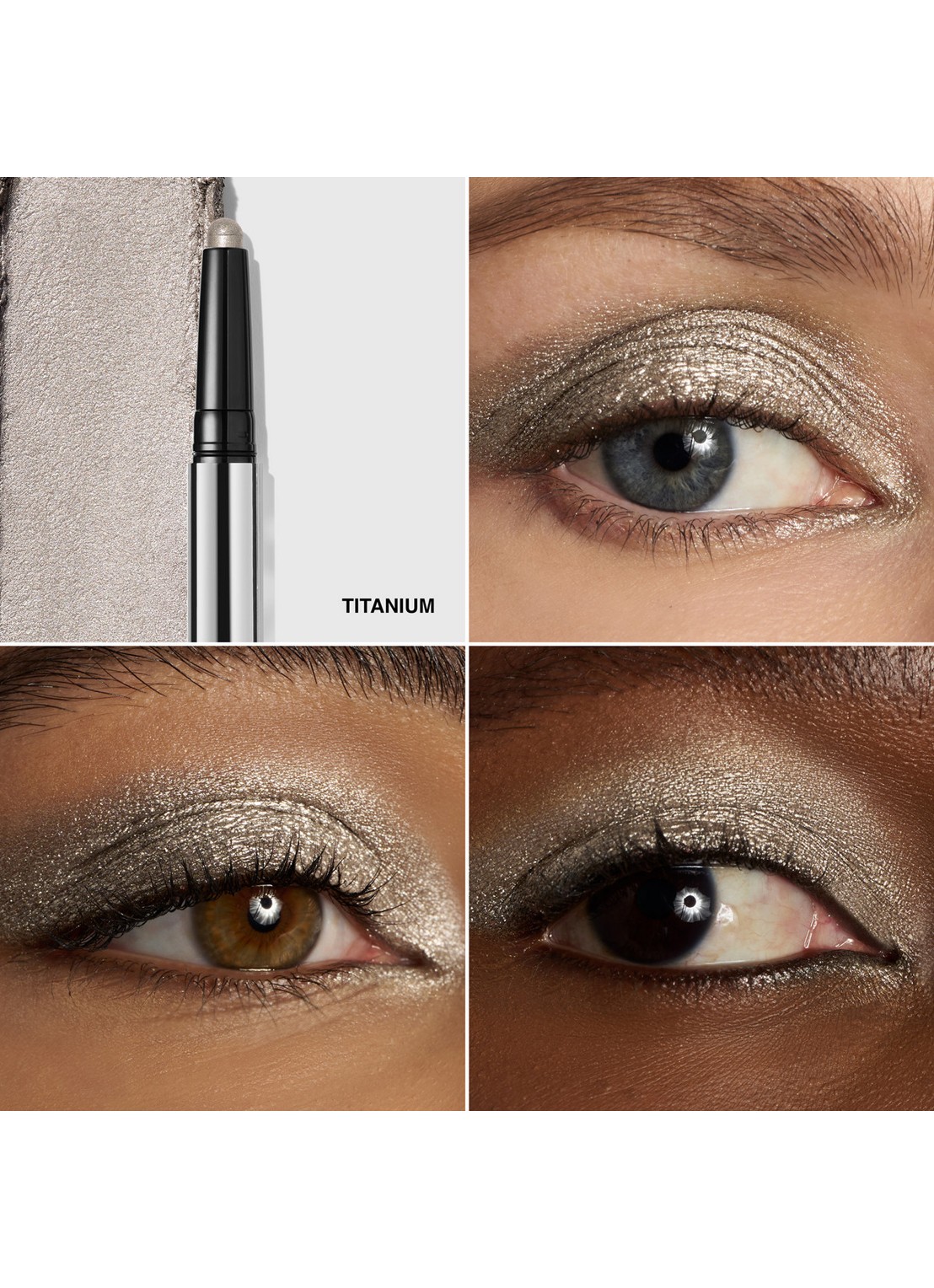 Bobbi Brown Molten Metal Shadow Stick - oogschaduwstick - achterkant 2 titanium