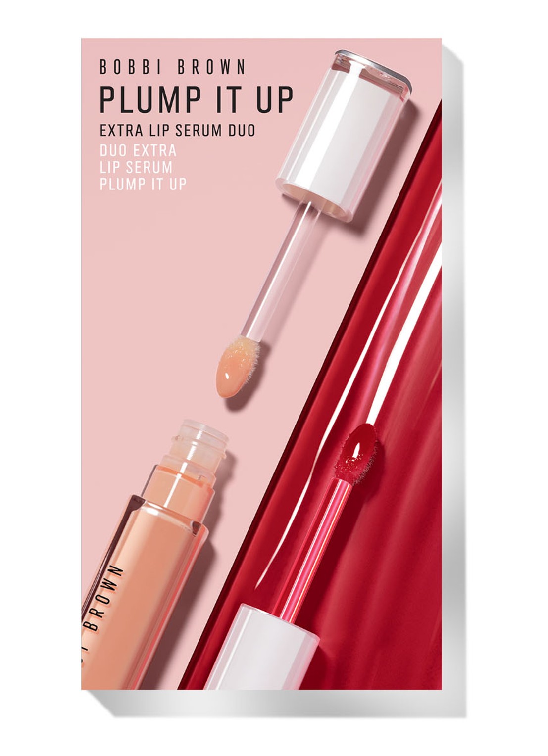Bobbi Brown Plump It Up Extra Lip Serum Duo - Limited Edition  - voorkant 2 bare honey / bare raspberry