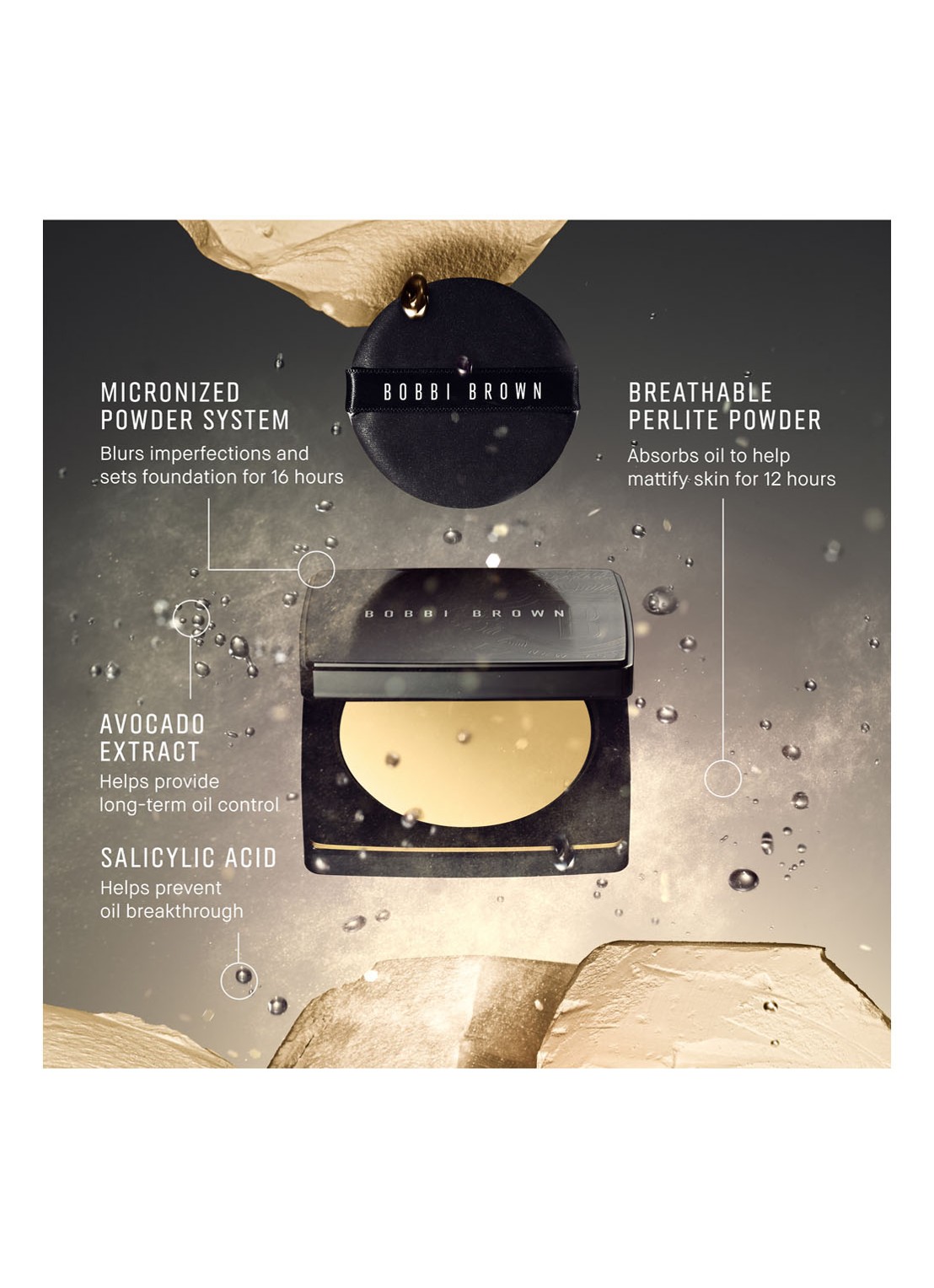 Bobbi Brown Sheer Finish Pressed Powder - poeder - detail 3 golden orange