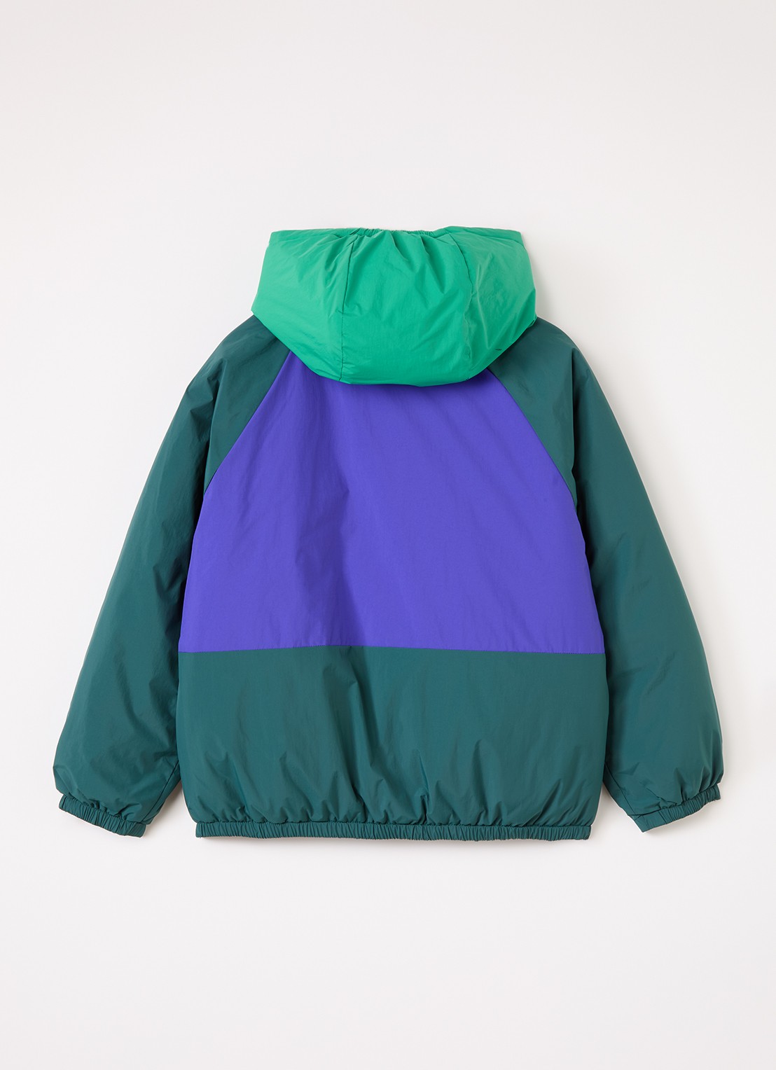 BOBO CHOSES Almost Moire reversible gewatteerd jack - achterkant 4 donkerblauw