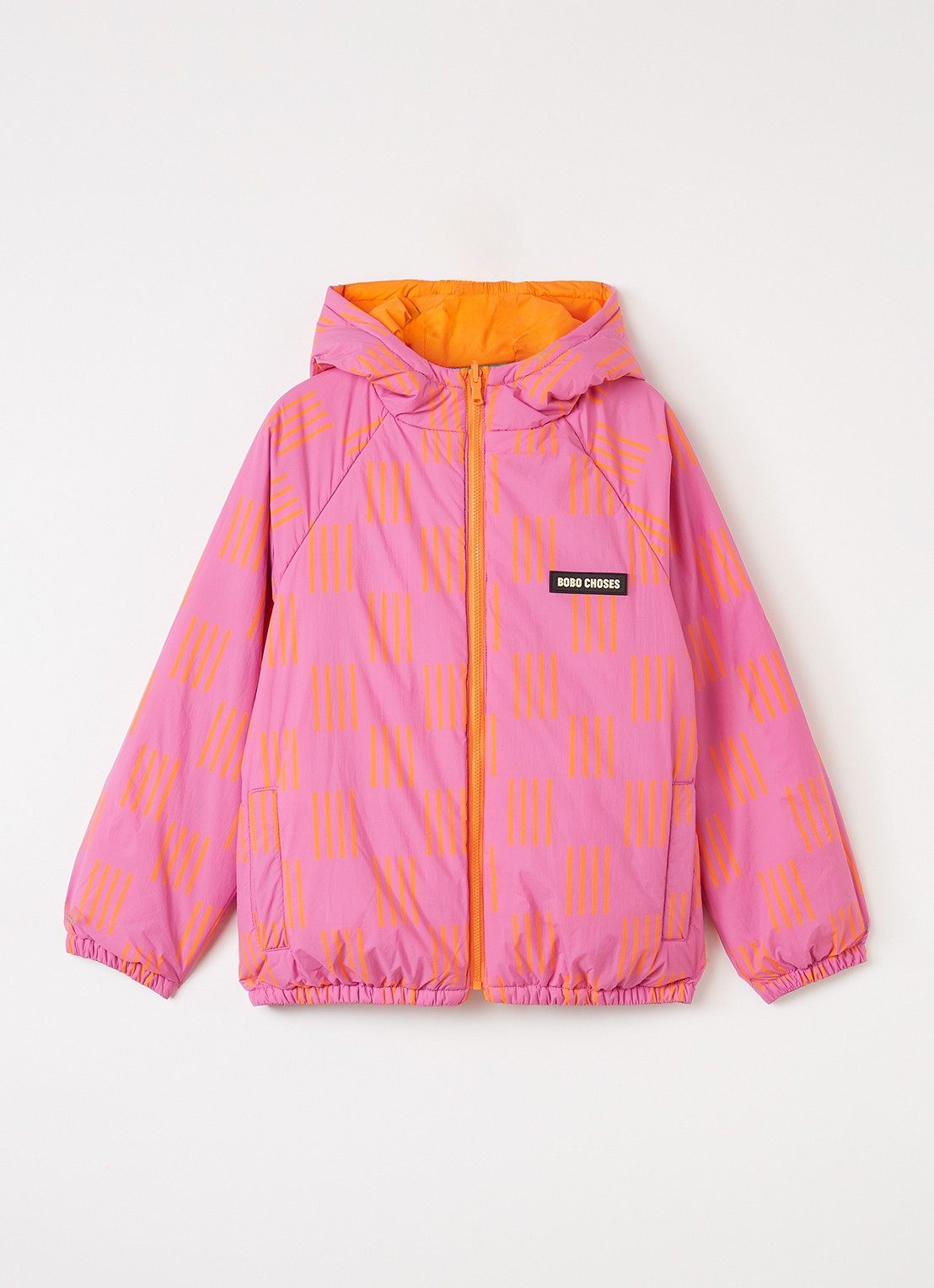 BOBO CHOSES Almost Moire reversible jack - voorkant 3 roze