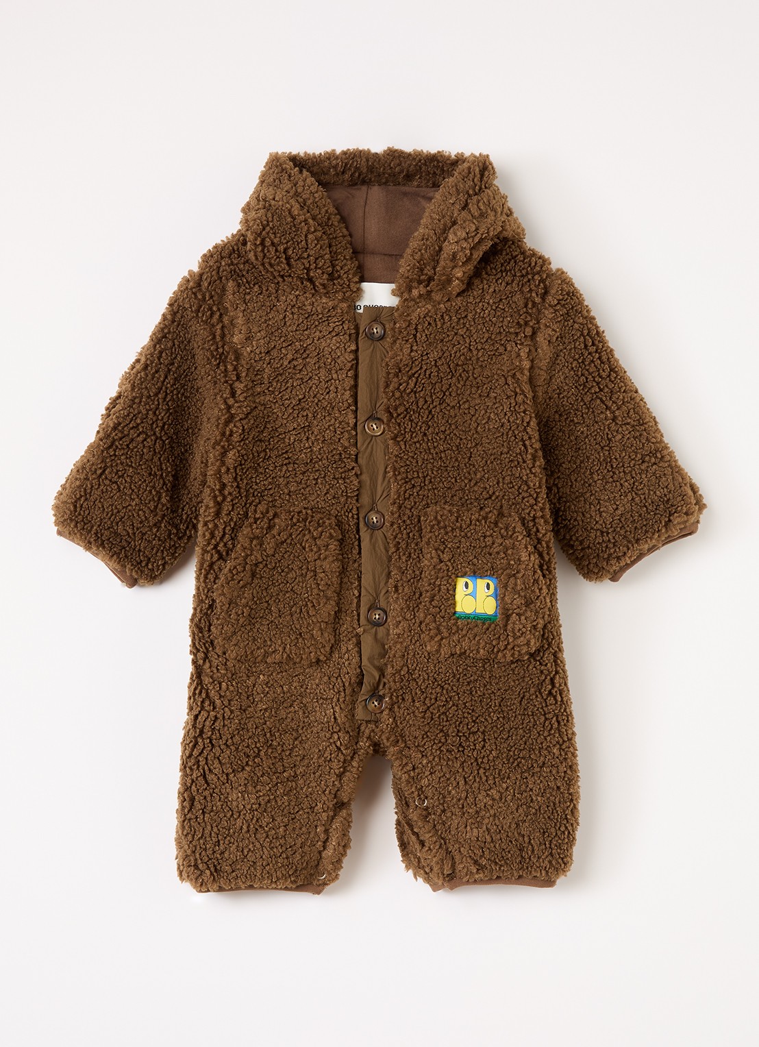BOBO CHOSES Babypak van teddy - voorkant bruin