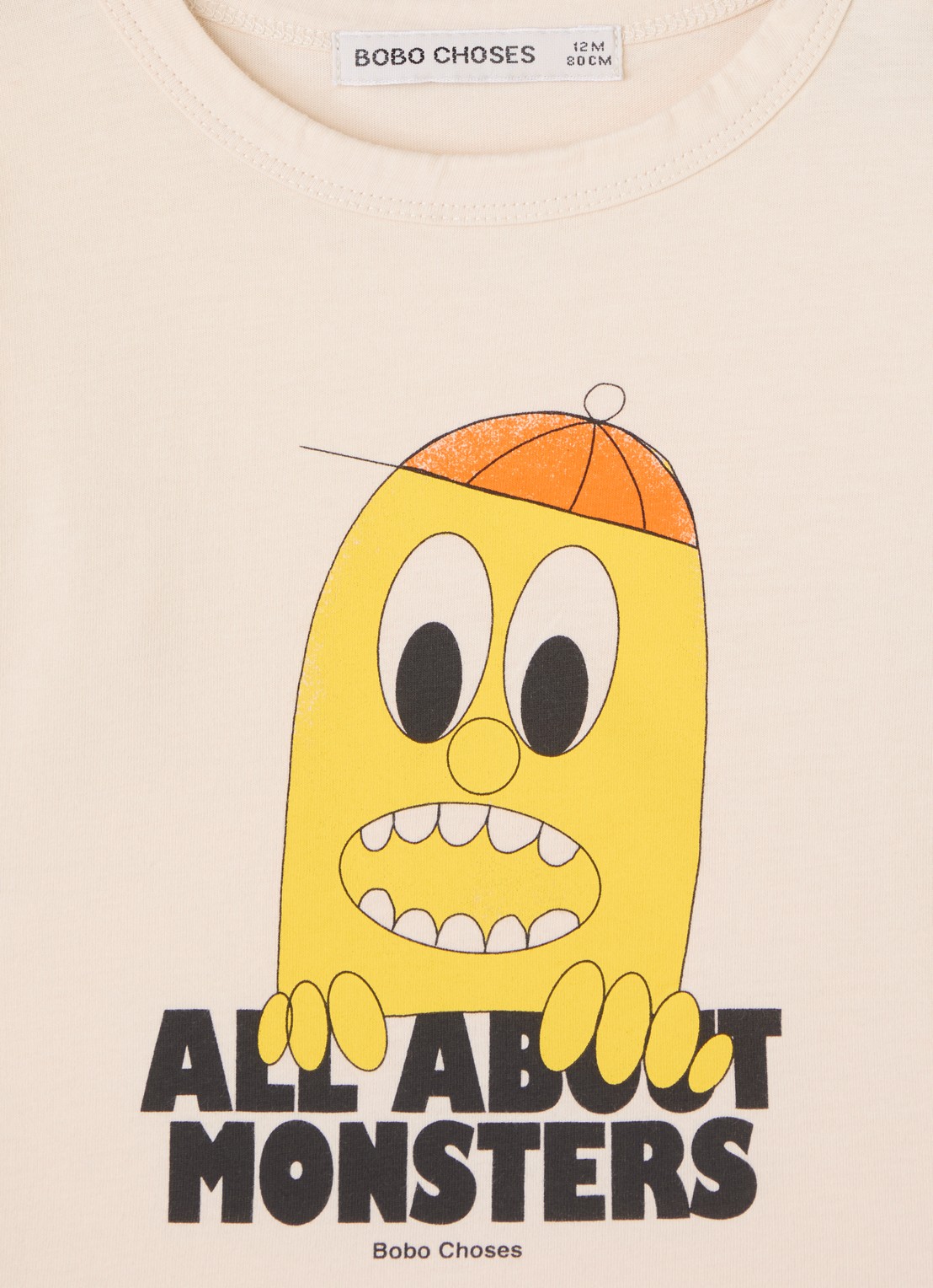 BOBO CHOSES Bigtooth Lemon longsleeve met print - detail 3 gebroken wit