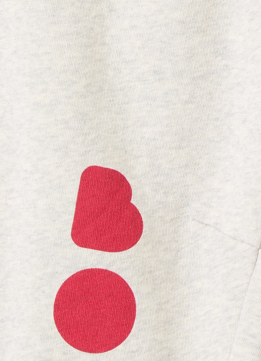 BOBO CHOSES Bolder straight fit joggingbroek met logoprint - detail lichtgrijs