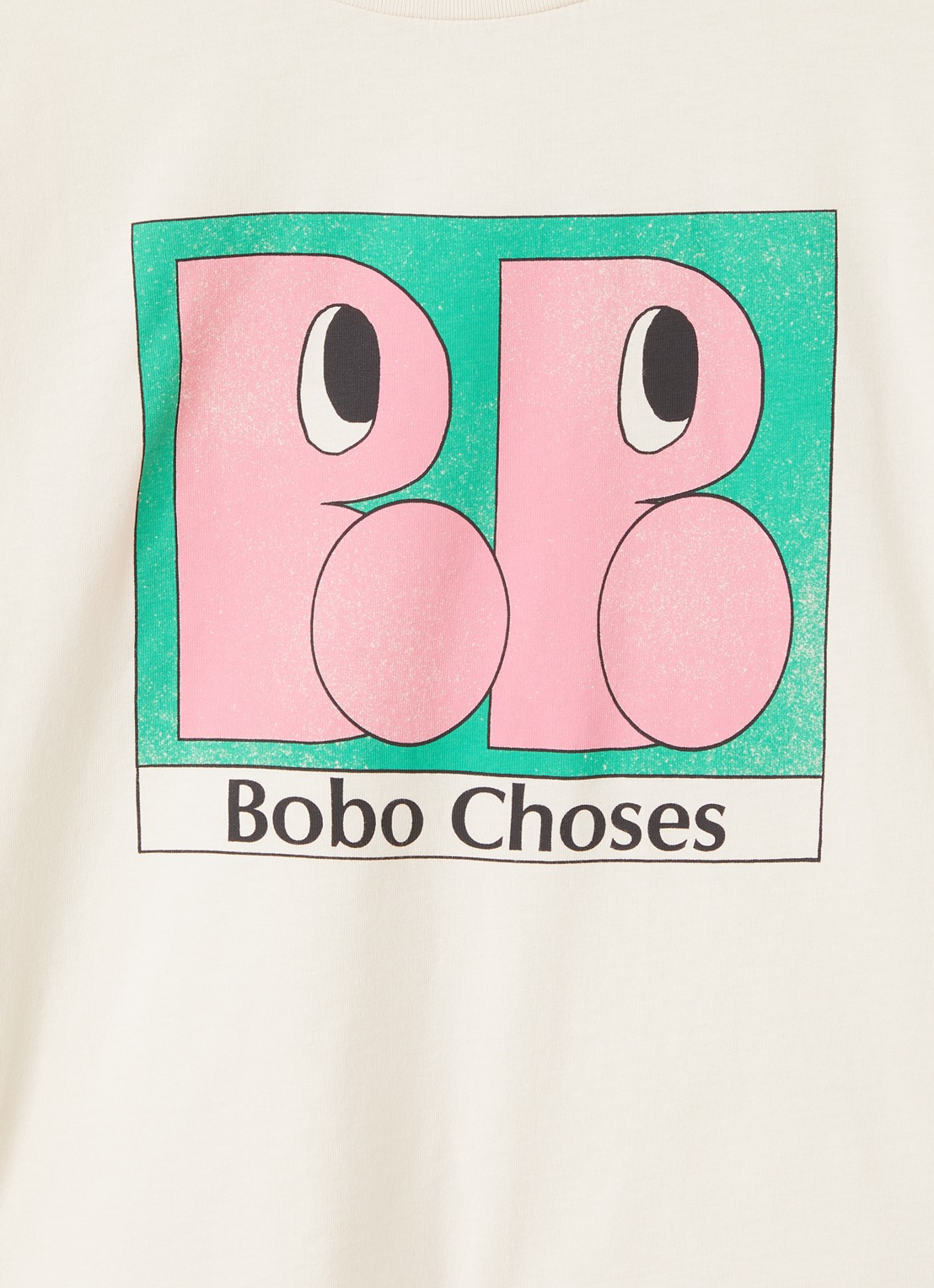 BOBO CHOSES Booo longsleeve met logoprint - detail lichtroze