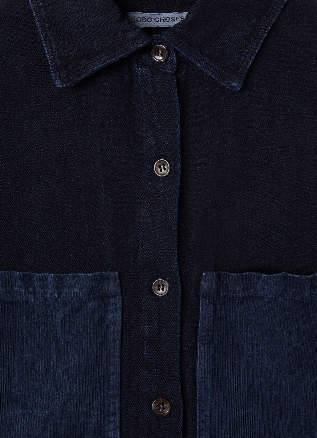 BOBO CHOSES Booo overhemd van denim - detail indigo