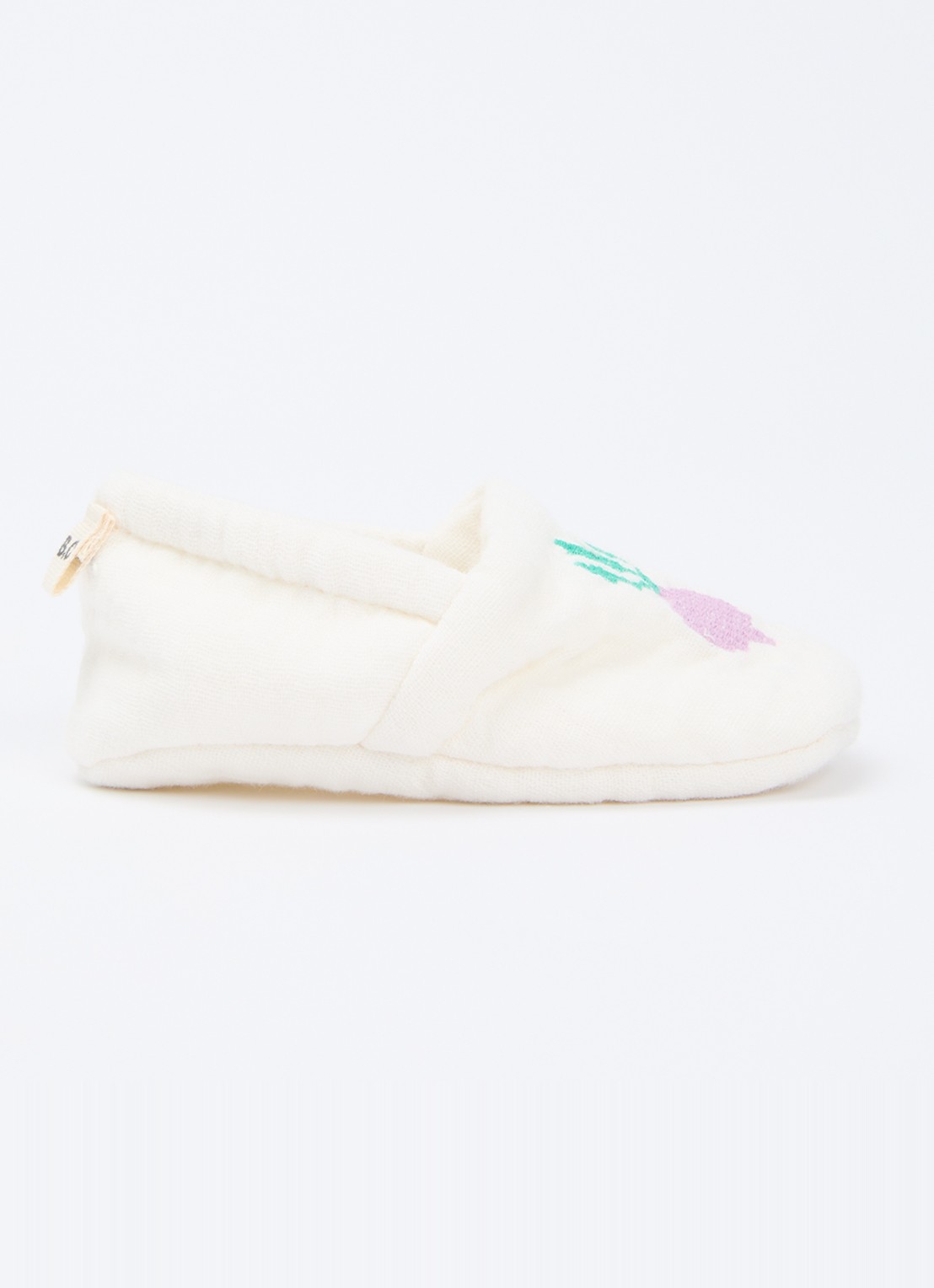BOBO CHOSES Cool Radish babyslofjes met borduring - voorkant 2 beige