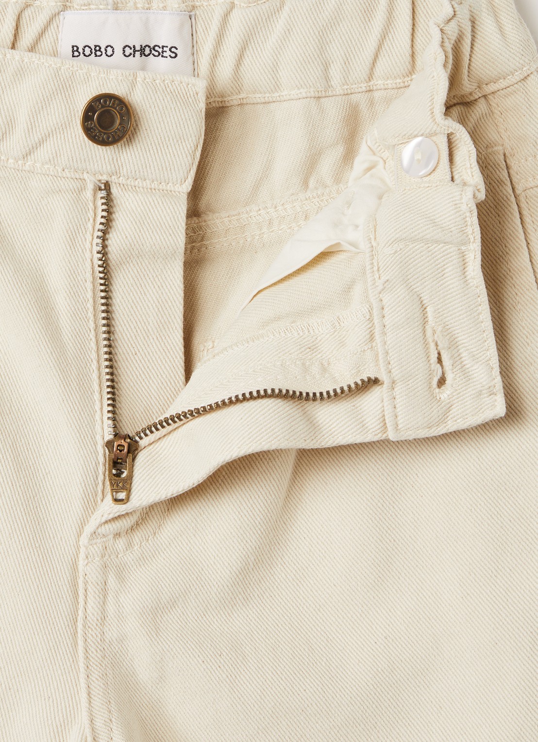 BOBO CHOSES Everyday Ghosts loose fit chino met print - detail 3 beige