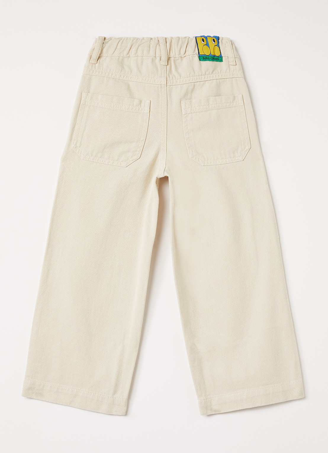 BOBO CHOSES Everyday Ghosts loose fit chino met print - voorkant 2 beige