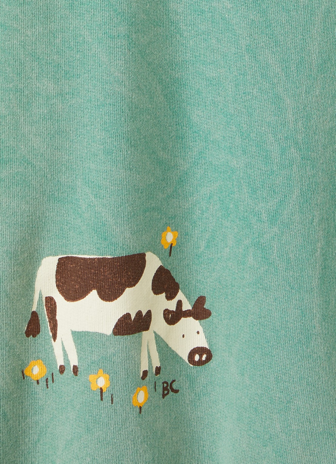 BOBO CHOSES Farm sweater met print - detail groen