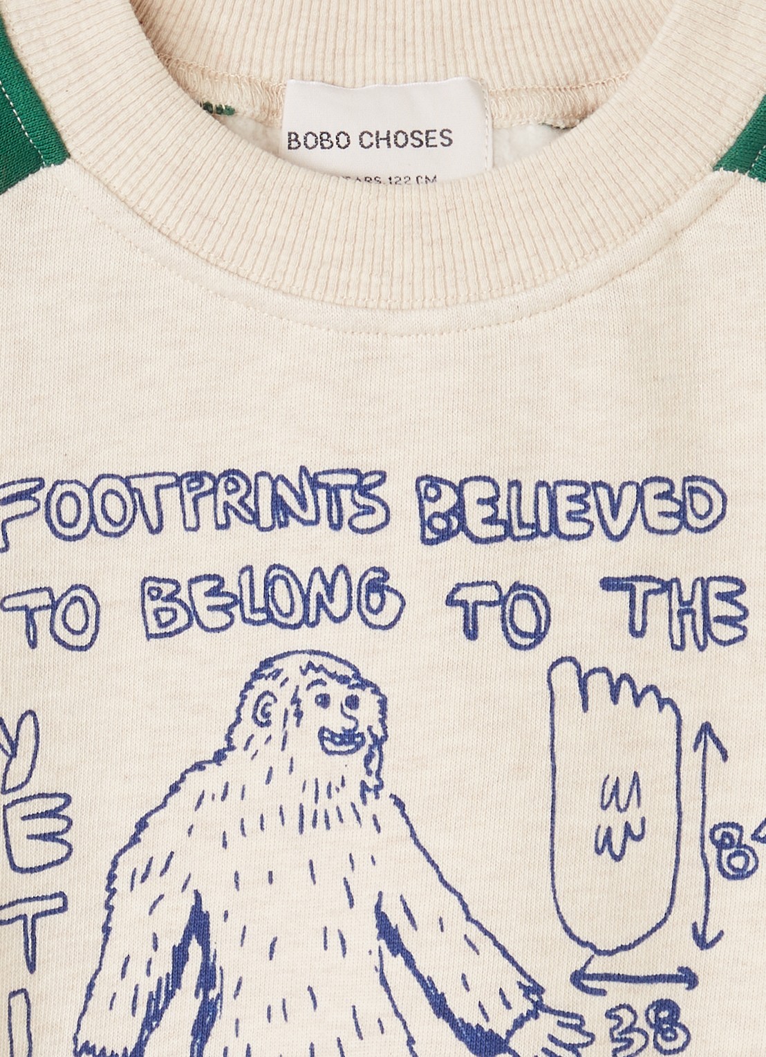 BOBO CHOSES Footish sweater met print - detail 3 beige