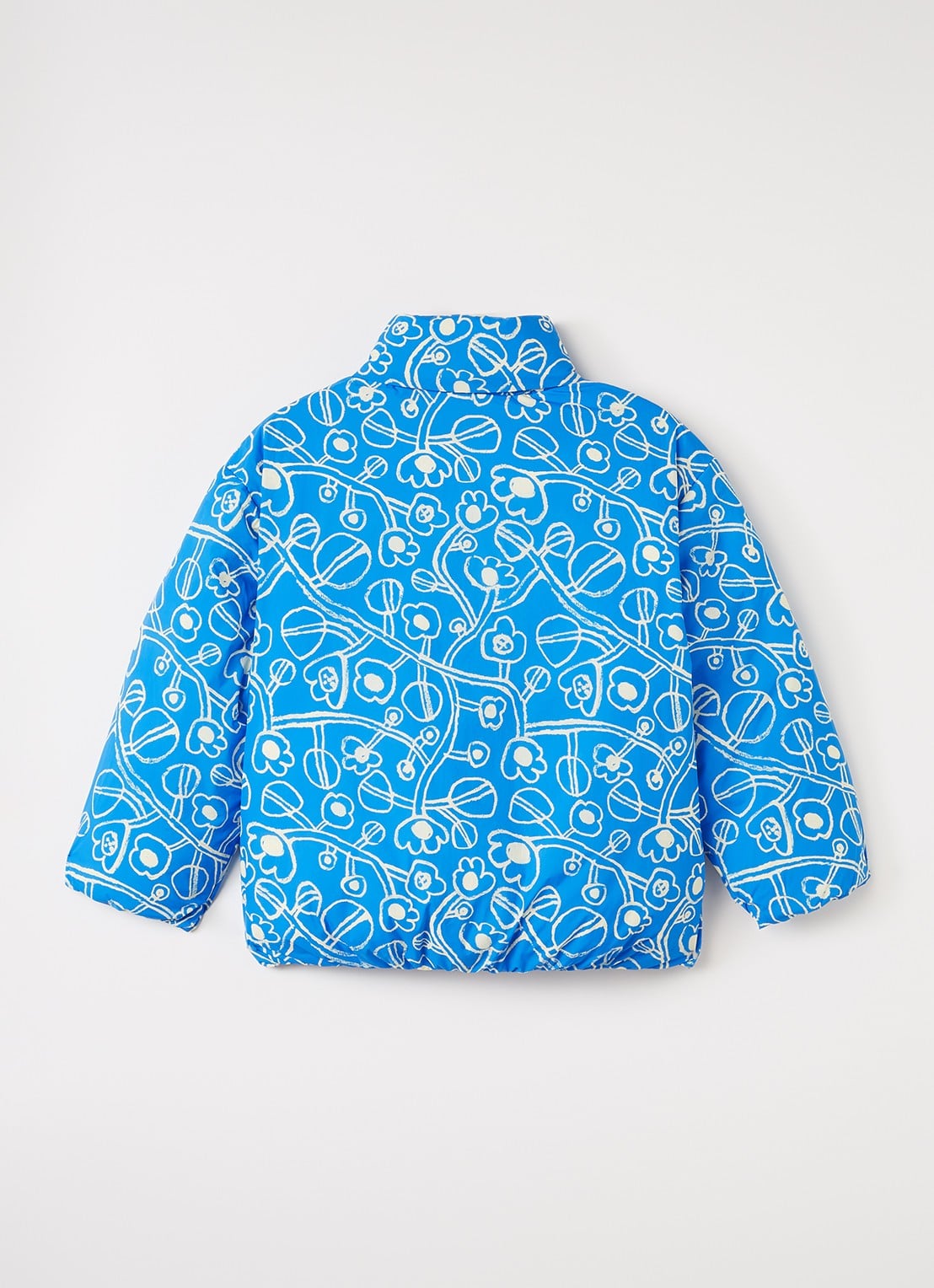 BOBO CHOSES Gewatteerd jack met bloemenprint - achterkant blauw