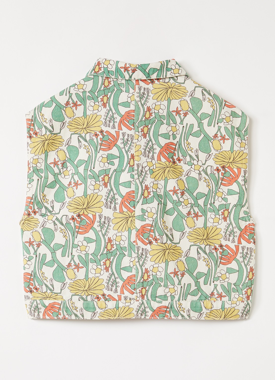 BOBO CHOSES Gilet met bloemenprint - achterkant 3 groen