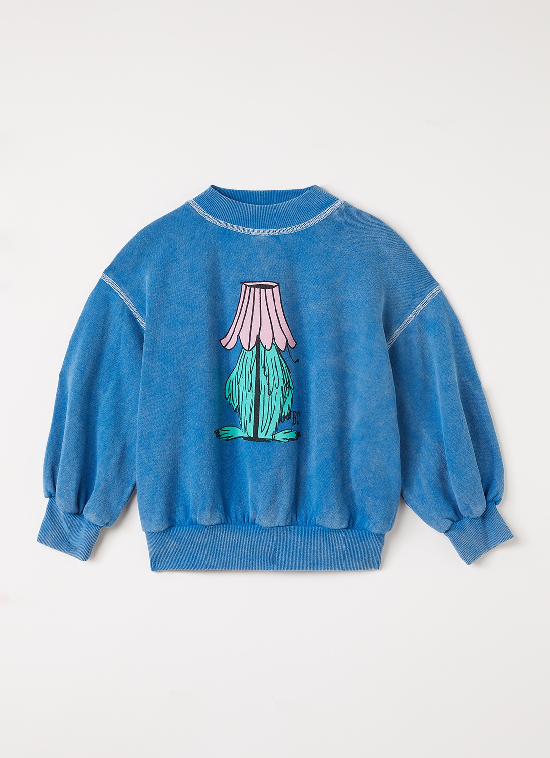 BOBO CHOSES Hidden Monster sweater met print - voorkant 2 blauw