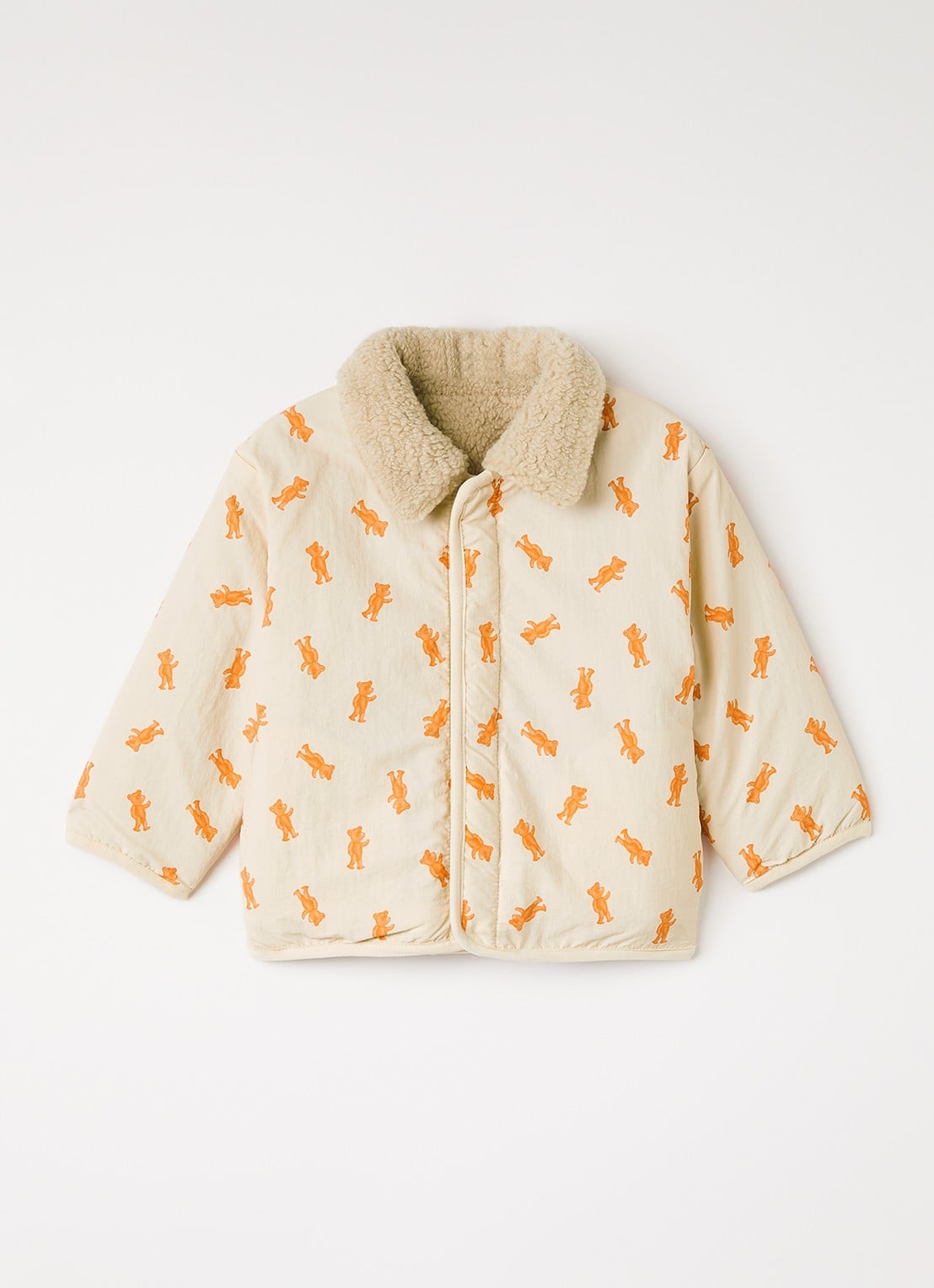 BOBO CHOSES Jack met print en details van fleece - voorkant 3 lichtroze
