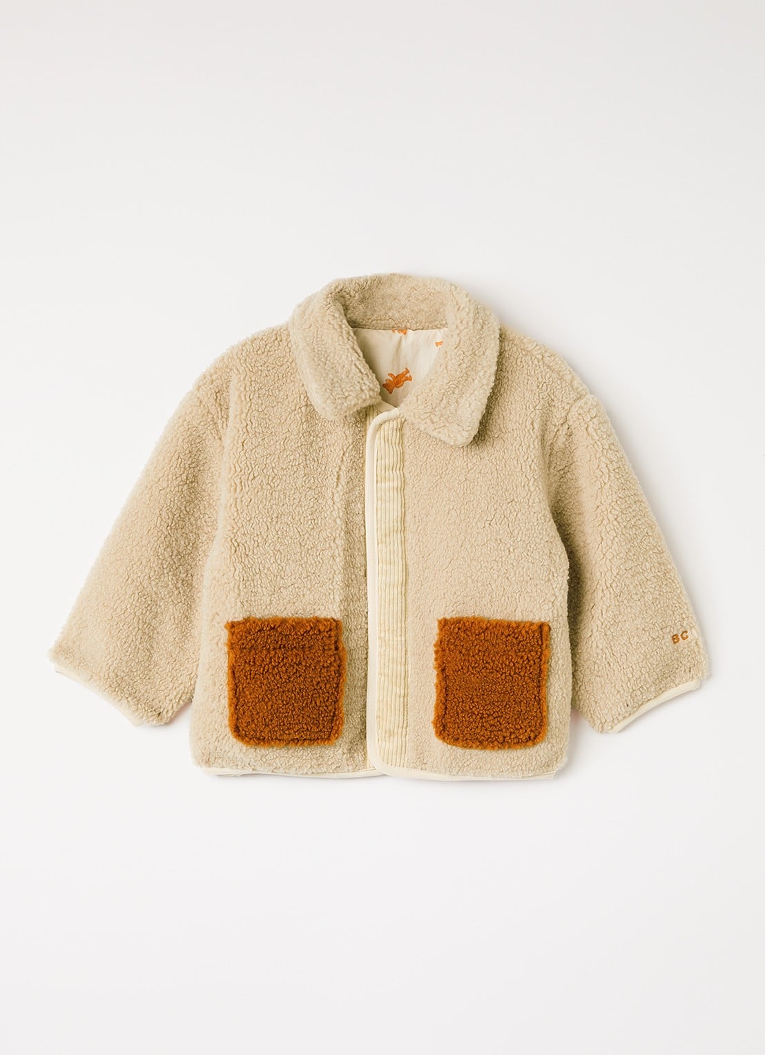 BOBO CHOSES Jack met print en details van fleece - voorkant 4 lichtroze
