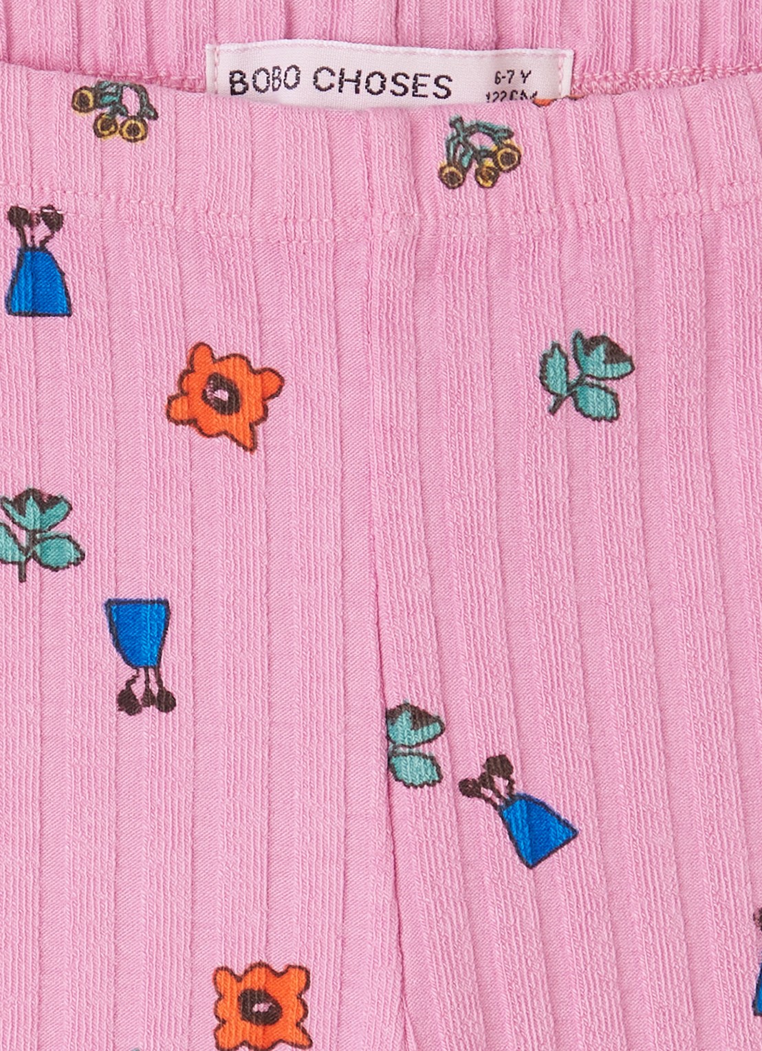 BOBO CHOSES Legging met bloemenprint - detail 3 roze