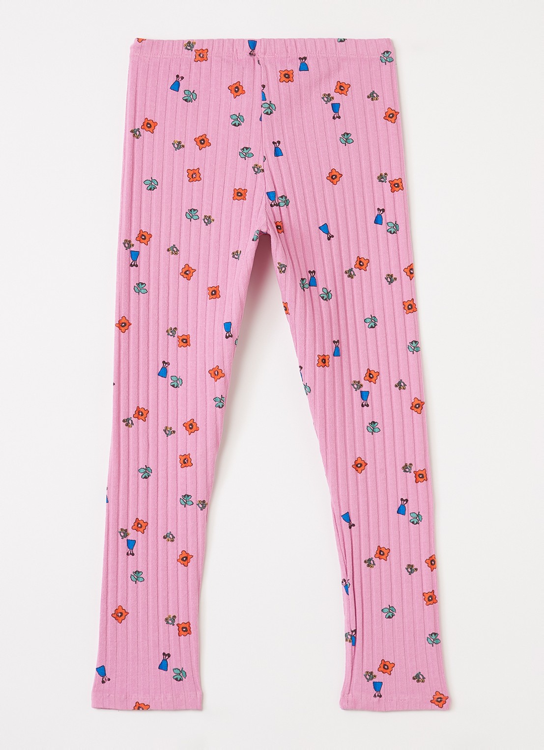 BOBO CHOSES Legging met bloemenprint - voorkant 2 roze