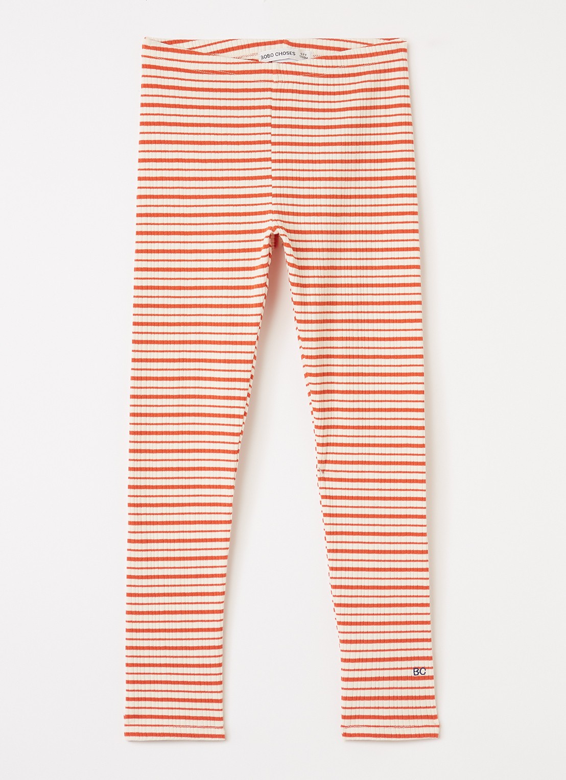 BOBO CHOSES Legging met streepprint - voorkant gebroken wit