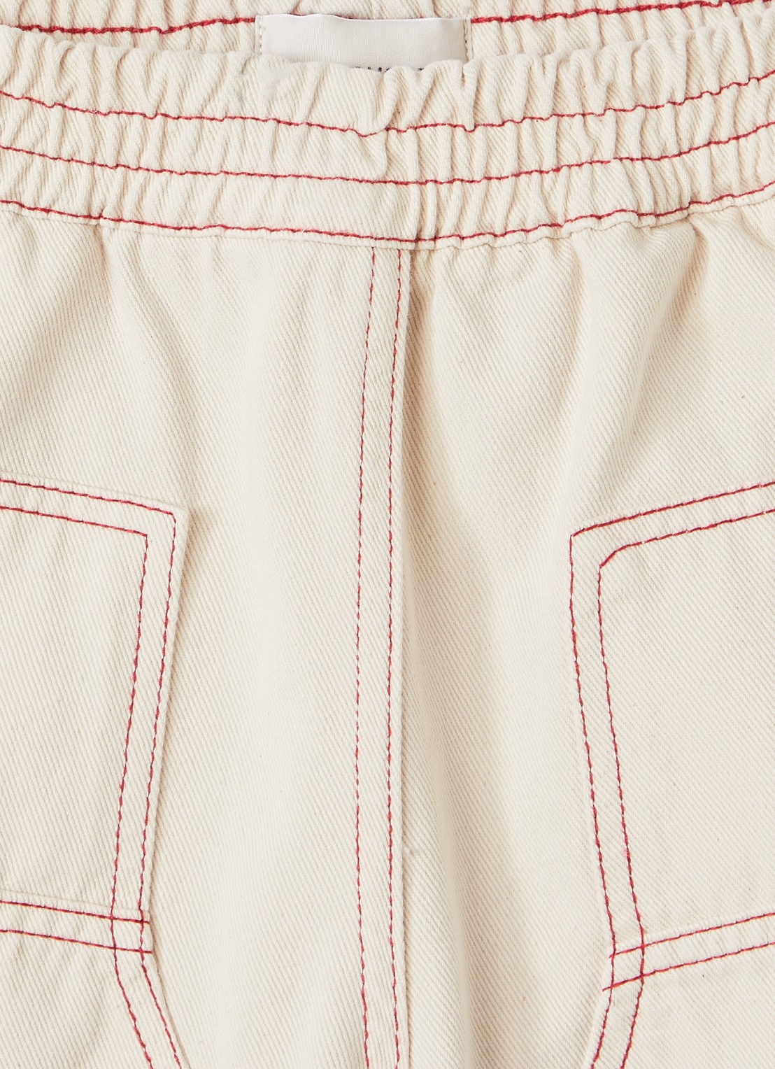 BOBO CHOSES Loose fit broek met opgestikte zakken - detail beige
