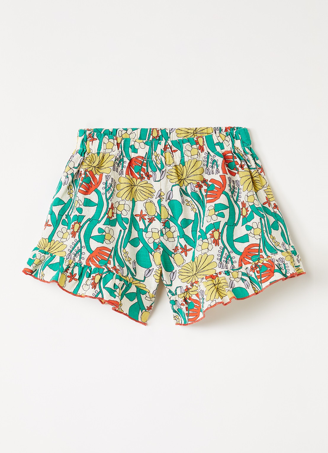 BOBO CHOSES Loose fit korte broek met print - voorkant groen