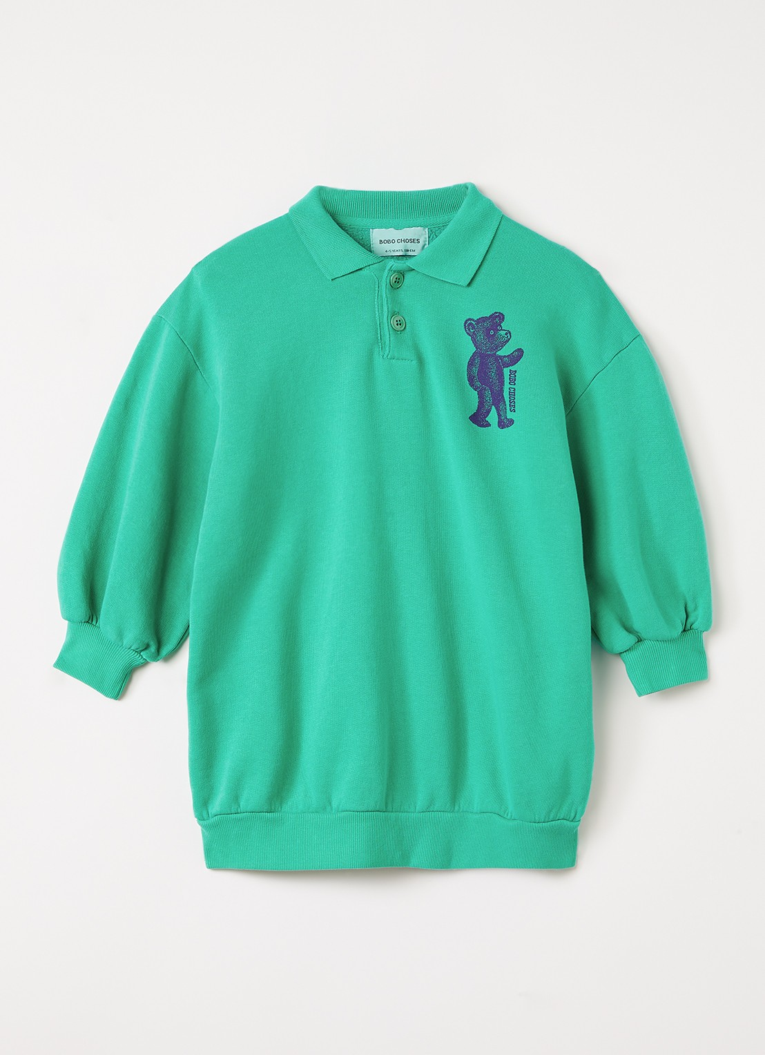 BOBO CHOSES Monster trui-jurk met print - voorkant 2 groen