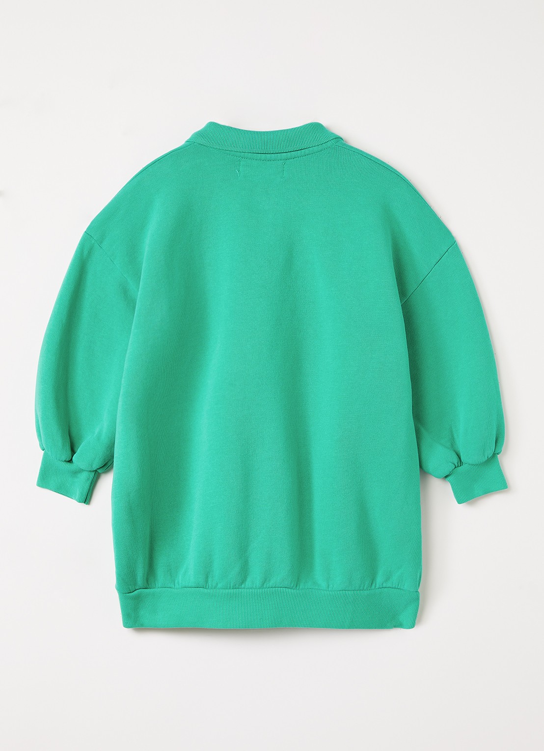 BOBO CHOSES Monster trui-jurk met print - voorkant 3 groen