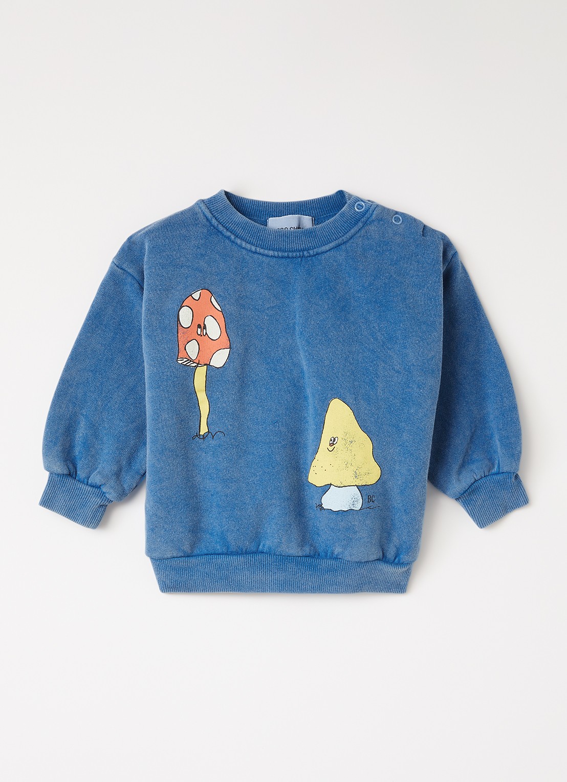 BOBO CHOSES Mush Monster Duo sweater met print  - voorkant 2 blauw