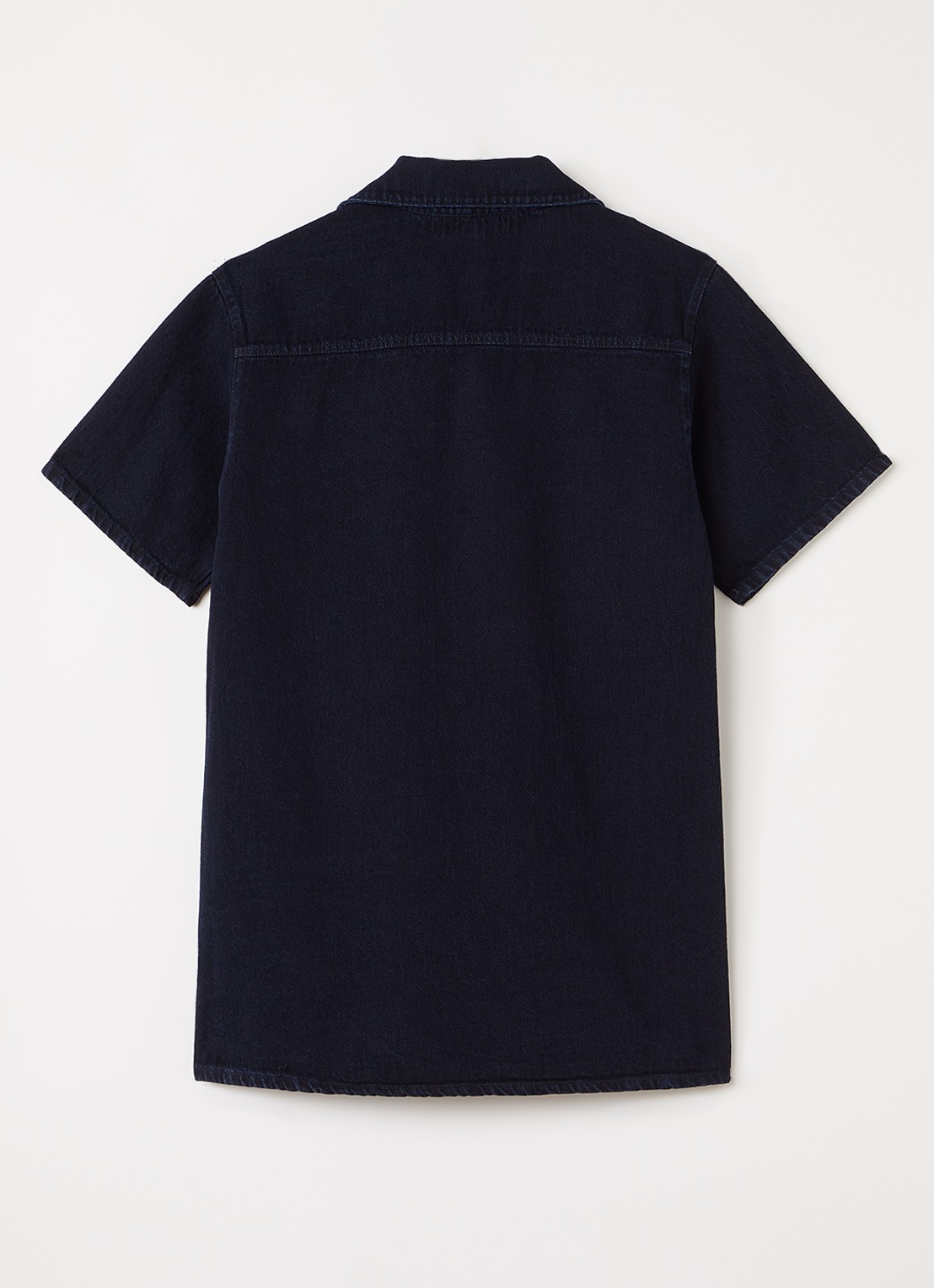 BOBO CHOSES Mystery tuniekjurk van denim met logo - voorkant 2 indigo