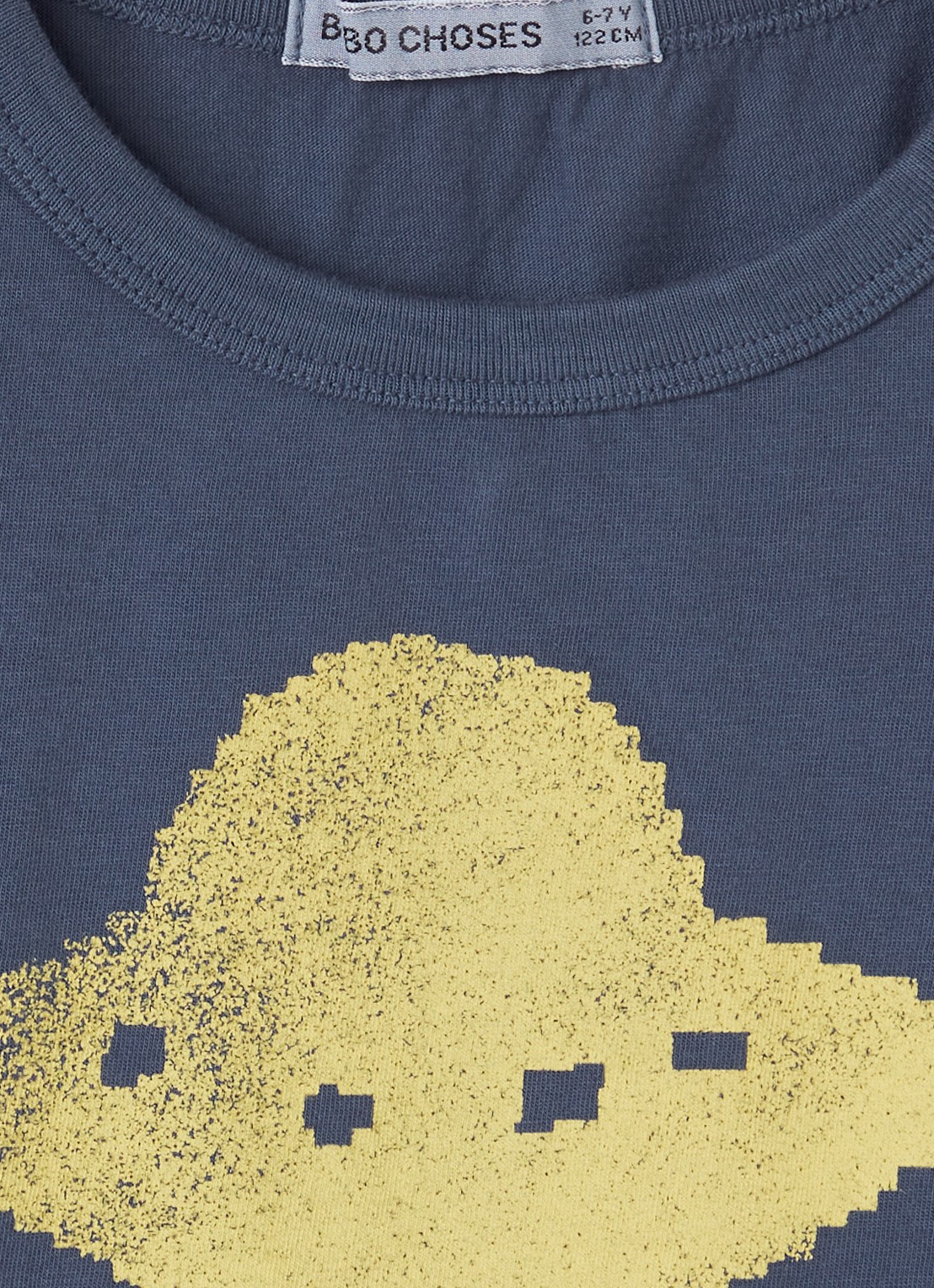 BOBO CHOSES Pixel Abduction longsleeve met print - detail indigo