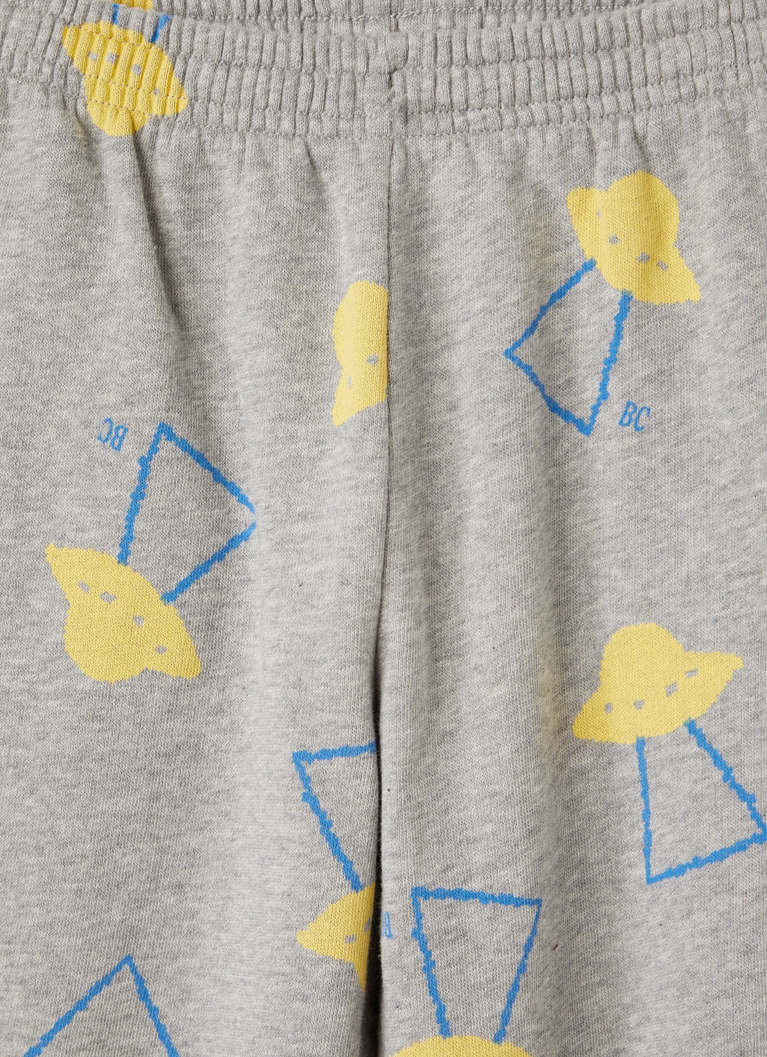 BOBO CHOSES Pixel Abduction tapered fit joggingbroek met print - detail 3 lichtgrijs