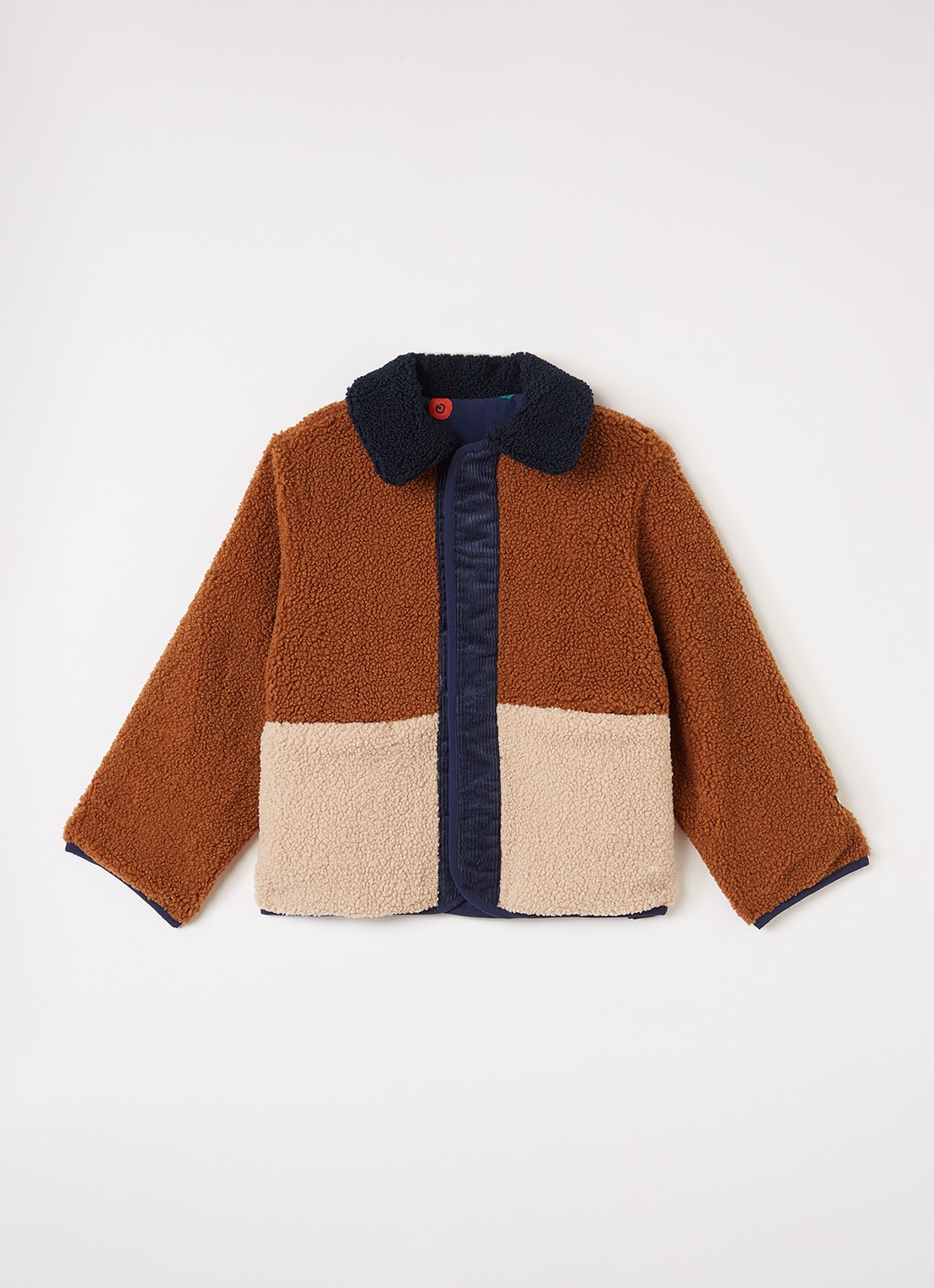 BOBO CHOSES Reversible jack met print - voorkant 3 donkerblauw