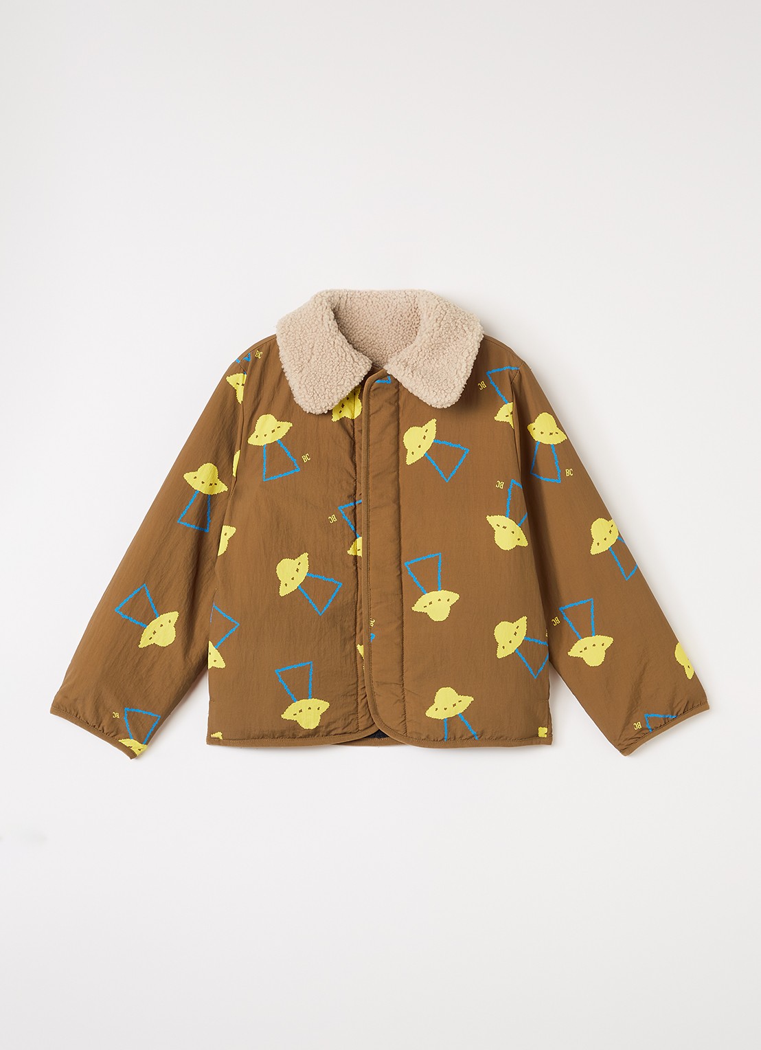 BOBO CHOSES Reversible jack van teddy - voorkant bruin