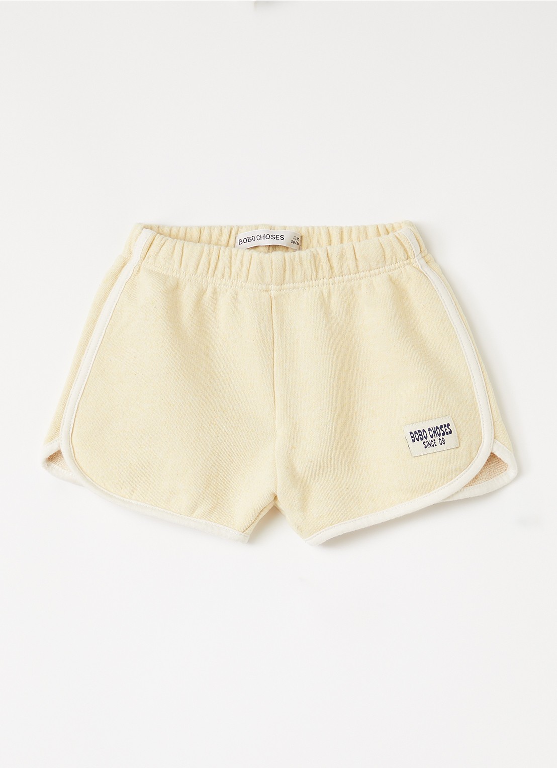 BOBO CHOSES Since 09 straight fit korte joggingbroek - voorkant geel
