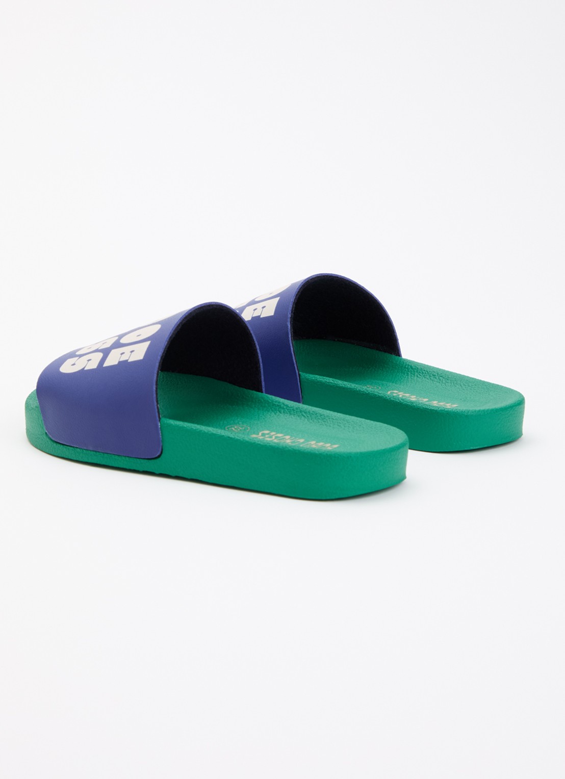 BOBO CHOSES Slipper met logo - achterkant 4 groen