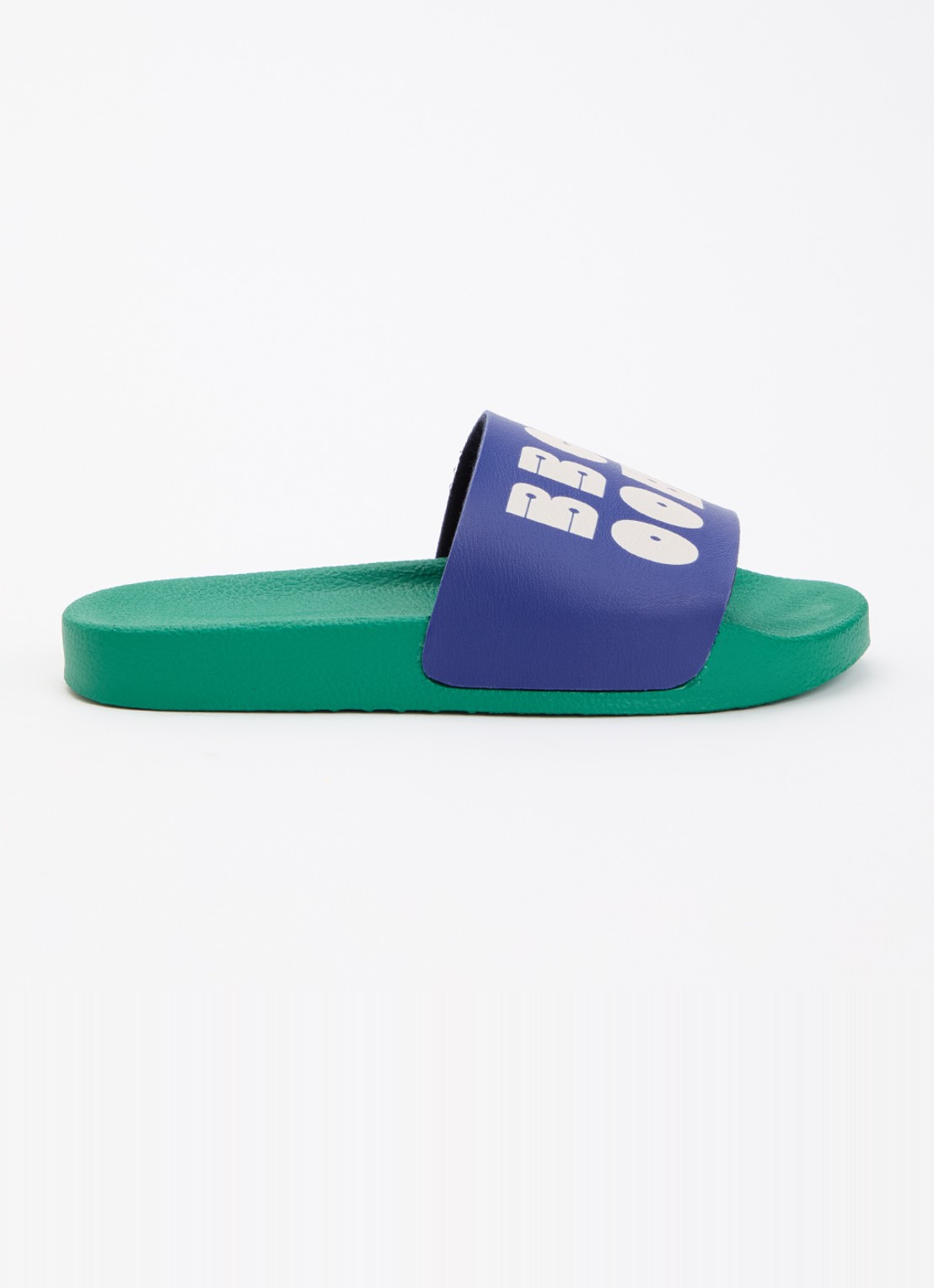 BOBO CHOSES Slipper met logo - voorkant groen