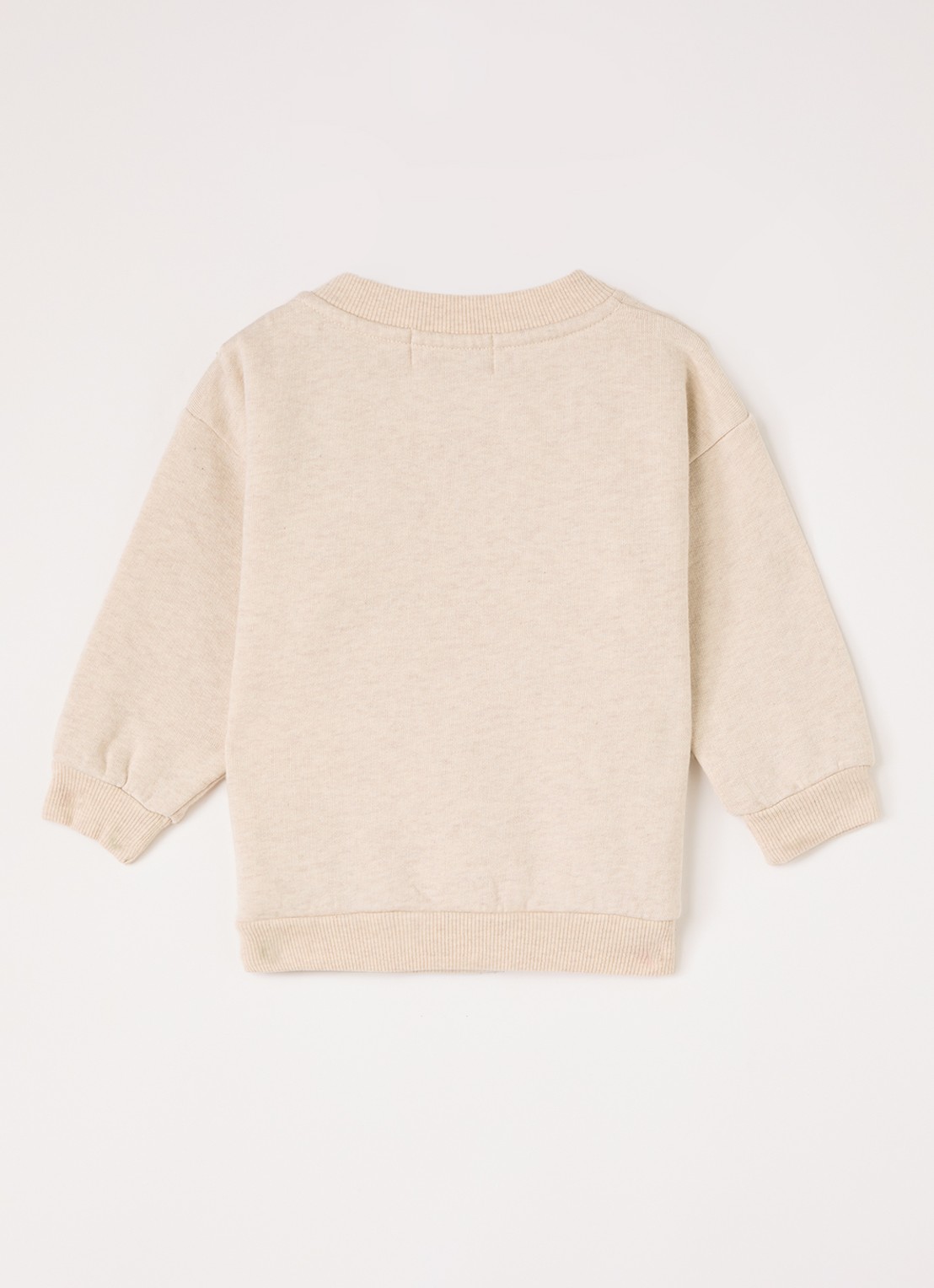 BOBO CHOSES Softpaw Monster sweater met logoprint - voorkant 3 gebroken wit