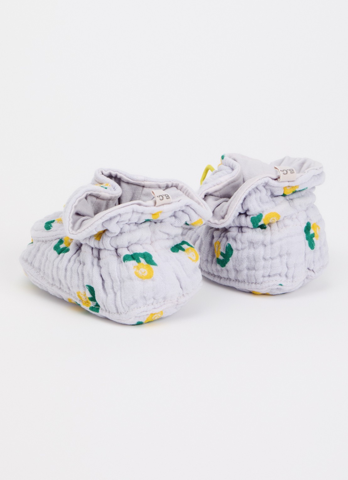 BOBO CHOSES Stamp Bloom babyslofje met bloemenprint - achterkant 2 lichtpaars
