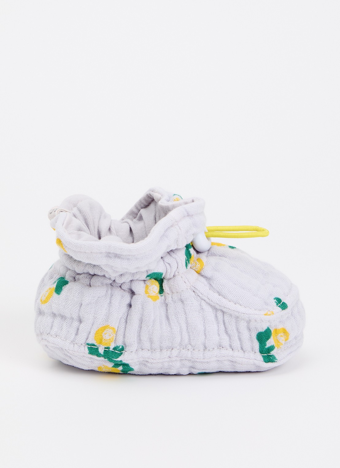 BOBO CHOSES Stamp Bloom babyslofje met bloemenprint - voorkant 3 lichtpaars
